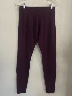 Smartwool Women’s Merino Wool Baselayer Leggings Large Burgundy